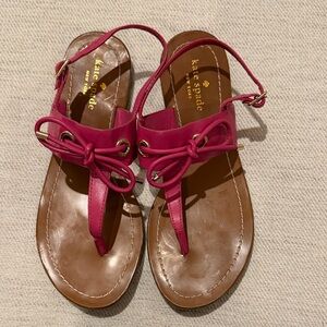 kate spade Fuchsia Bow Thong Sandals size 8